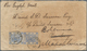 Hongkong: 1898, QV 5 C. Ultra Pair Tied "SHANGHAI C AP 25 98" To Cover Via Hong Kong And Turicorin T - Other & Unclassified