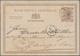 Hongkong - Treaty Ports: Canton, 1894, To Zanzibar/East Africa: Stationery Card QV 3 C. Canc.light " - Other & Unclassified