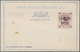 Hongkong - Ganzsachen: 1879, QV "THREE" 3 C. On 5 C./18 C. Violet On 1879 Formular Stationery Card I - Ganzsachen