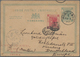 Hongkong - Ganzsachen: 1893/98, Cards QV 1 C.: Canc. "HONG KONG C FE 1 93" Uprated QV 2 C. Canc. "B6 - Postwaardestukken