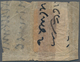 Indien: 1852 Scinde Dawk ½a. White Used On Piece Of A Native Letter And Tied By Diamond Of Dots Plus - 1852 Provinz Von Sind