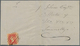 Indien: 1857 Manuscript Cancellation On 1854 Lithographed 1a. Red, Die I, On Entire From Honzoor Pos - 1852 Provinz Von Sind