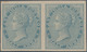 Indien: 1856 East India ½a. Pale Blue IMPERF PROOF PAIR On Wove Paper, Unused Without Gum As Produce - 1852 Sind Province