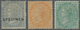 Indien: 1865-66 Three Unused Stamps, With 1865 2a. Orange (mint With Part Gum, Two Short Perfs, Good - 1852 Provinz Von Sind