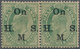 Indien - Dienstmarken: 1906 KEVII. ½a. Green Horizontal Pair, Optd. "On H.M.S.", Left-hand Stamp Sho - Dienstmarken