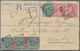 Indien - Feudalstaaten - Poonch: 1887 1a. Red On Blue-green Laid Paper, Horizontal STRIP OF THREE, U - Sonstige & Ohne Zuordnung