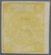 Iran: 1875, Error Of Colour: 1 Kr. Greenish Yellow Unwmkd., Unused No Gum (Scott 19 C = $.35.000). C - Iran