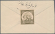 Iran: 1889, Lion Labels Type One, Gold, Cream Paper, On Cover, Very Scarce - Iran