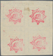 Iran: 1902, Two Blocks Of Four 1 Ch. Grey Yellow, In Each Block One Stamp Showing Variety 2 Ch., Min - Iran