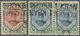 Iran: 1921 Benaders Issue 1k. On 12ch. Horiz. Pair, Left-hand Stamp Showing Variety "OVERPRINT INVER - Iran