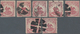 Japan: 1875, Birds 45 Sen Syll. 1 (7), All Used Copies With Scissor Separation Ec, Inc. Rejoinable H - Andere & Zonder Classificatie