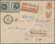 Japan: 1877, Koban 10 S. Blue, A Horizontal Pair Canc. Black Flower W. "TOKIO 12 SEP 1882" Alongside - Other & Unclassified