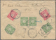 Japan: 1899, Kiku 2 S. (4), 4 S. (3) And 10 S. Tied "KOBE 19 FEB 99" To Both Sides Of Registered Cov - Sonstige & Ohne Zuordnung