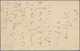 Japanische Post In Korea: 1892, UPU Card 2 Sen Olive Canc. Brown "NINSEN 24 JUN 95 I.J.P.O." Via Jap - Military Service Stamps