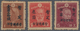 Japanische Besetzung  WK II - Hongkong: 1945, Surcharged Set Of Three, Unused Mounted Mint, $1 Some - 1941-45 Japanese Occupation