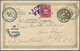 Japan - Ganzsachen: 1892, UPU Card 2 S. Thick Paper Used "Yokohama 32.12.22" W. "YOKOHAMA 22 DEC 99" - Postcards
