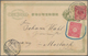Japan - Ganzsachen: 1892, UPU Card 2 S. Uprated 1899 4 S. But Encircled In Blue As Invalid, With Ger - Ansichtskarten