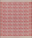 Jemen: 1947, Not Issued 10b. Rose, 20b. Brown And 1i. Black, Three Values Each As Complete Sheet Of - Yemen