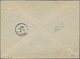 Jordanien: 1924, "AMMAN DISTRICT 16/OCT 1924 MARKAZ AMMAN" Blue Cds. On Envelope Bearing 1 1/2 Pi. V - Jordanien