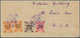 Jordanien: MADABA (type D1): 1925 (9.12.), Cut Down Cover Bearing Four Optd. Palestine Stamps Used W - Jordanië