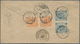 Korea: 1900, Ewha 2 Ch. Old Design (pair) And 3 Ch. (pair, Top Closed Tear) Tied "CHEMULPO 21 JANV 0 - Korea (...-1945)