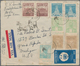 Korea-Süd: 1949, Air Mail Cover W. Better Franking Inc. Cobalt Blue 14 W. (2), Turtle Ship 50 W. (2) - Korea (Süd-)