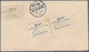 Macau: 1911, 1 A. And Horizontal Pair Of 2 A., An Unusual Mixed Frank On Reverse Of Cover "MACAU 15. - Other & Unclassified