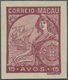Macau: 1934, Padroes, Proof: 15 A. Violet Brown, Imperforated, No Gum. - Other & Unclassified