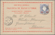 Macau - Ganzsachen: 1893, Reply Part Used: 30 R./20 R. On Red Form "Réponse" (replytied "HONG.KONG C - Postal Stationery