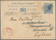 Malaiische Staaten - Straits Settlements: 1879 Postal Stationery Card 3c. Blue Used From Singapore T - Straits Settlements