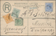 Malaiische Staaten - Straits Settlements: 1899, Registration Envelope 5 C. Uprated QV 1 C., 8 C. Blu - Straits Settlements