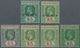 Malaiische Staaten - Straits Settlements: 1912-33 KGV. $5, Six Mint Stamps Watermarked Mult Crown CA - Straits Settlements