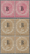 Malaiische Staaten - Straits Settlements - Post In Bangkok: 1882/85, 2c. Rose Horizontal Pair And 4c - Straits Settlements