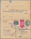 Nepal: 1962 Postal Stationery Double Card 8p.+8p. Green, Printed With Addresses, Message And "REGIST - Nepal