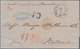 Niederländisch-Indien: 1857, Incomming Mail: Full Paid Fresh Stampless Folded Entire Letter Taxed "4 - Netherlands Indies