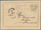 Niederländisch-Indien: 1879, Blue Ovpt. "Vijf Cent" On Card Willem 12 1/12 C. Canc. Indistinct Numer - Netherlands Indies