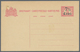 Niederländisch-Indien: 1912 (ca.), 7 1/2 Cent, Two-line Green Surcharge Essay On Stationery Card 5 C - Niederländisch-Indien
