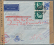 Niederländisch-Indien: 1940, 25 C. Pair And 5 C. Tied "BATAVAI CENTRUM 22.11.40" To Air Mai Cover To - Niederländisch-Indien