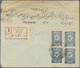 Saudi-Arabien - Nedschd: 1932 Registered Cover (faults) From Mecque To ADEN-CAMP Franked By Two Pair - Arabia Saudita