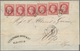 Syrien: 1869: Folded Cover From Marseilles To Alep, SYRIA Franked By Six Singles Of Napoleon 1868 80 - Syria