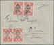 Syrien: 1920, Fiscal Stamps Surcharged (4, Two Pairs) Tied "DAMAS 9-6-1920" To Switzerland, On Rever - Syria