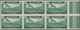 Syrien: 1934, Airmails 1pi. Green, Right Marginal Imperforate Block Of Six With Empty Value Field, M - Syria