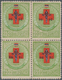Thailand: 1955 Red Cross 25+25s. Block Of Four, Variety OVERPRINT "24 98" INVERTED, Mint Never Hinge - Thailand