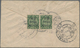 Tibet: 1911, 1/2 A. On 2 C., A Horizontal Pair Tied Large "GYANTSE-TIBET" To Reverse Of Cover To Lha - Asia (Other)