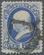 Thematik: Nahrung-Tee / Food-tea: 1875 (ca.), USA: Franklin 1c. Ultramarine With Fancy Cancel Of A T - Food