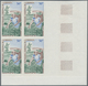 Thematik: Nahrung-Tee / Food-tea: 1968, CAMEROON: Tea Pickers 30fr. IMPERFORATE Block Of Four From L - Food
