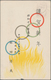 Thematik: Olympische Spiele / Olympic Games: 1940, Tokyo Olympic Summer Games, Four New Year Cards W - Other & Unclassified