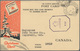 Thematik: Tabak / Tobacco: 1943 (8.1.), CANADA: On Active Service Christmas Postcard With Advert. 'B - Tobacco