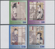 Thematik: Theater / Theater: 2003, GUYANA: Actors In Japanese Art Complete IMPERFORATE Set Of Four F - Theatre