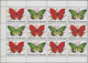 Delcampe - Thematik: Tiere-Schmetterlinge / Animals-butterflies: 1984, Butterflies Complete Set Of 10 In Se-ten - Schmetterlinge